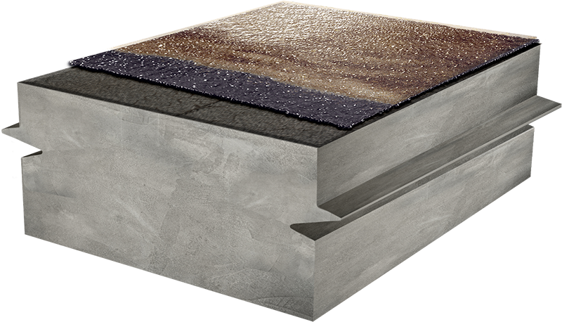 HyppoCoat 100 assembly over an aged asphalt overlay with a silica sand surface